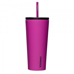 Berry Punch Corkcicle 24oz Cold Cup Insulated Tumbler With Straw Water Bottle | PKJNO-1627