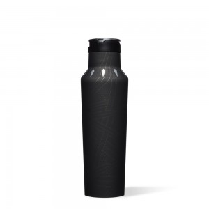 Black Panther Corkcicle 20oz Marvel Sport Canteen Insulated Water Bottle | GZETR-1849