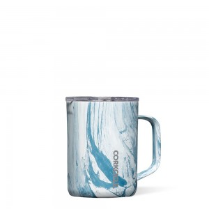 Blue Marble Corkcicle 16oz Origins Coffee Mug | GVUWO-2867