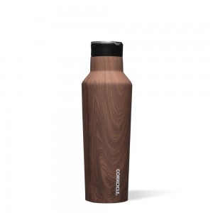 Brown Corkcicle Origins Sport Canteen Insulated With Straw Water Bottle | ILPGK-0291