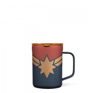 Captain Marvel Corkcicle 16oz Marvel Coffee Mug | CSVBM-9365