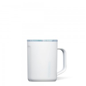 Ceramic White/Powder Blue Corkcicle 16oz Pure Taste Mug Insulated Coffee Mug | SUMYW-5186