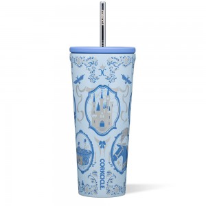 Cinderella Corkcicle 24oz D-isney Princess Cold Cup Insulated Tumbler With Straw Water Bottle | MWBQV-3019