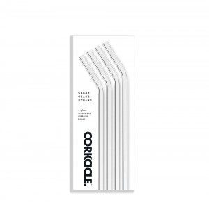 Clear Corkcicle Glass Straw Set Reusable Glass Straw Set | SZYGB-3617