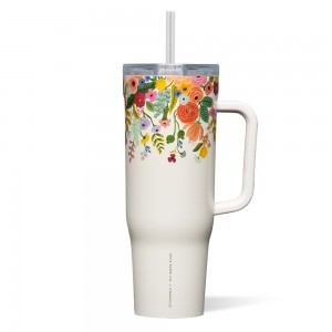 Garden Party Corkcicle 40oz Rifle Paper Co. Cruiser Insulated Tumbler With Handle Water Bottle | JCSKH-7304