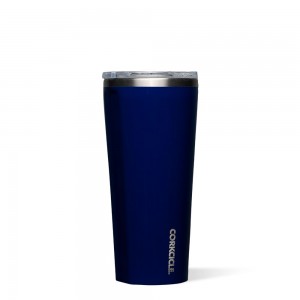 Gloss Midnight Navy Corkcicle 24oz Classic Tumbler Classic Stainless Steel Drink Tumbler Cup | WLRYN-5892