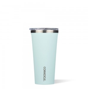 Gloss Powder Blue Corkcicle 16oz Classic Tumbler Classic Stainless Steel Drink Tumbler Cup | BRKCA-6532