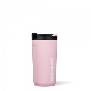 Gloss Rose Quartz Corkcicle 12oz Sale Kids Cup With Lid & Straw | GNDXP-9381