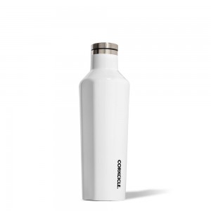 Gloss White Corkcicle 16oz Classic Canteen Water Bottle | GMRHE-5018