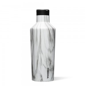 Grey Camo Corkcicle Origins Sport Canteen Insulated With Straw Water Bottle | BUAZJ-7649