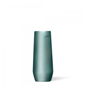 Jade Corkcicle 7oz Stemless Flute Water Bottle | RZJGL-3728