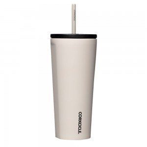 Latte Corkcicle 24oz Cold Cup Insulated Tumbler With Straw Water Bottle | XIWNG-1976