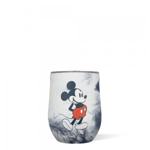 Mickey Mouse Tie Dye Corkcicle 12oz D-isney Tie Dye Stemless Cup Water Bottle | XTAQF-0693