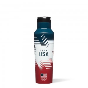 Olympic Corkcicle 20oz Team Usa Sport Canteen Insulated Water Bottle Water Bottle | ZTHGP-3728