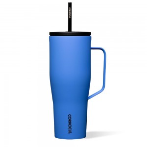 Pacific Blue Corkcicle 30oz Cold Cup Xl Insulated Tumbler With Handle Water Bottle | JTYMI-0973