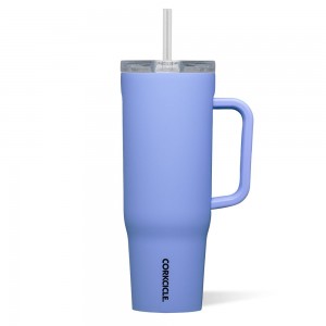 Periwinkle Corkcicle 40oz Cruiser Insulated Tumbler With Handle Water Bottle | EMDGA-7430