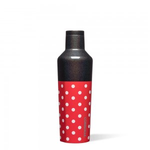 Red Black Corkcicle 16oz D-isney Minnie Mouse Canteen Water Bottle | GOJWH-7498