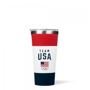 Red Corkcicle 16oz Team Usa Tumbler Cup | ZUFRV-5438