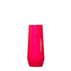 Red Corkcicle 7oz Cherry Blossom Stemless Flute Water Bottle | IWFBY-9013