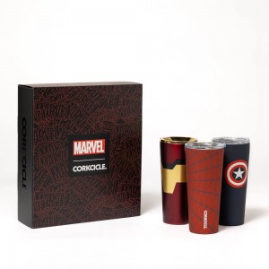 Red Navy Corkcicle Marvel Gift Sets Water Bottle | ECSRW-3190