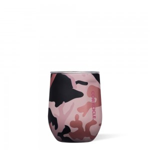 Rose Camo Corkcicle 12oz Camo Stemless Water Bottle | NFVCS-4185