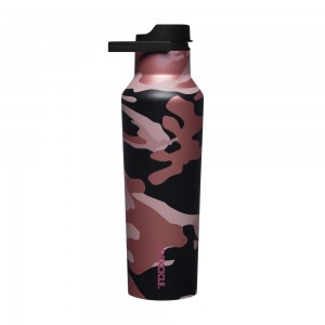 Rose Camo Corkcicle 20oz Camo Sport Canteen Insulated Water Bottle | AWXTH-0832