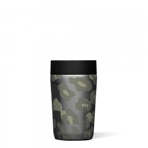 Snow Leopard Corkcicle 9oz Commuter Cup Spill-Proof Insulated Travel Coffee Mug | ITLEJ-1732