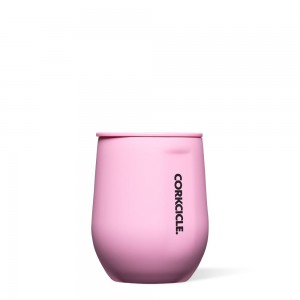 Sun-Soaked Pink Corkcicle 12oz Neon Lights Stemless Water Bottle | OIWQF-6051