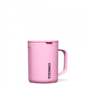 Sun-Soaked Pink Corkcicle 16oz Neon Lights Coffee Mug | YXPCV-5963