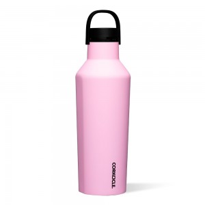 Sun-Soaked Pink Corkcicle 32oz Series A Sport Canteen Insulated Water Bottle | QTIYK-9164