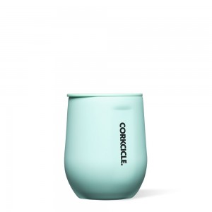 Sun-Soaked Teal Corkcicle 12oz Neon Lights Stemless Water Bottle | ZEPBK-1524