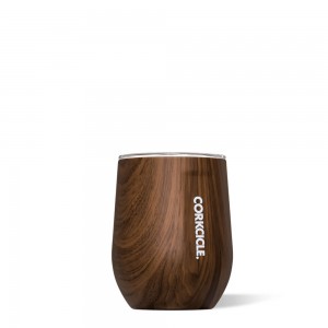 Walnut Wood Corkcicle 12oz Origins Stemless Water Bottle | PSQVI-8329