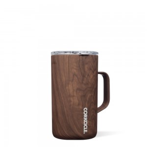 Walnut Wood Corkcicle 22oz Origins Coffee Mug | YNEWL-0952