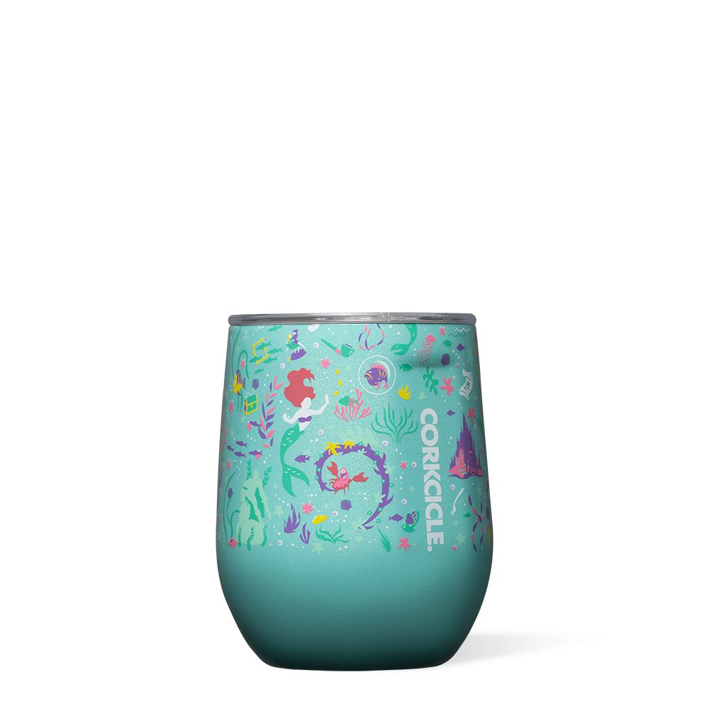 Ariel Corkcicle 12oz D-isney Princess Stemless Cup Insulated Wine Tumbler Water Bottle | KAOIH-8216