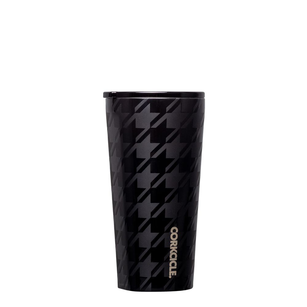 Black Corkcicle 16oz Onyx Houndstooth Tumbler Cup | SBDCZ-0561