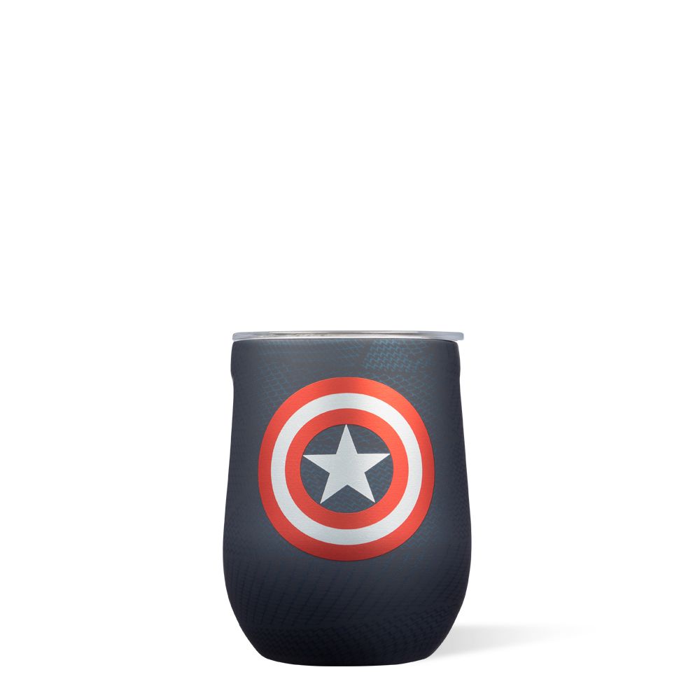 Captain America Corkcicle 12oz Marvel Stemless Water Bottle | LSOJT-4701