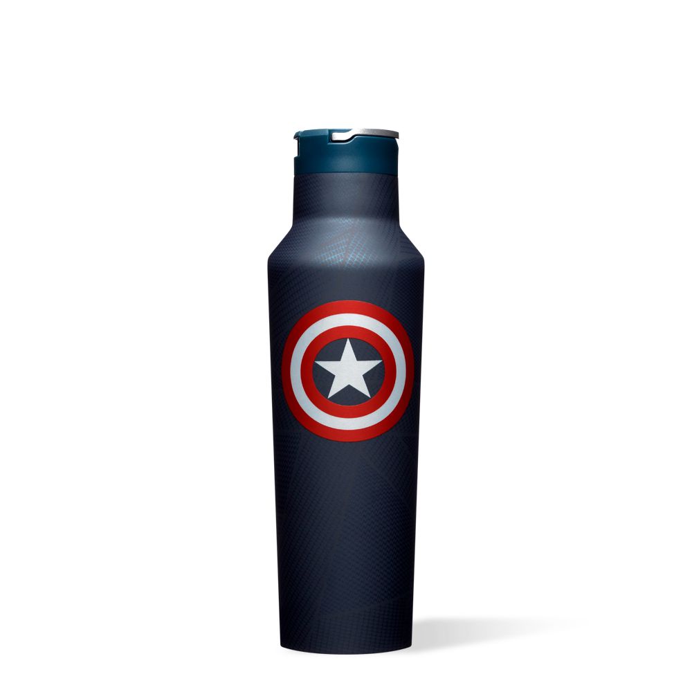 Captain America Corkcicle 20oz Marvel Sport Canteen Insulated Water Bottle | PUXOK-2147