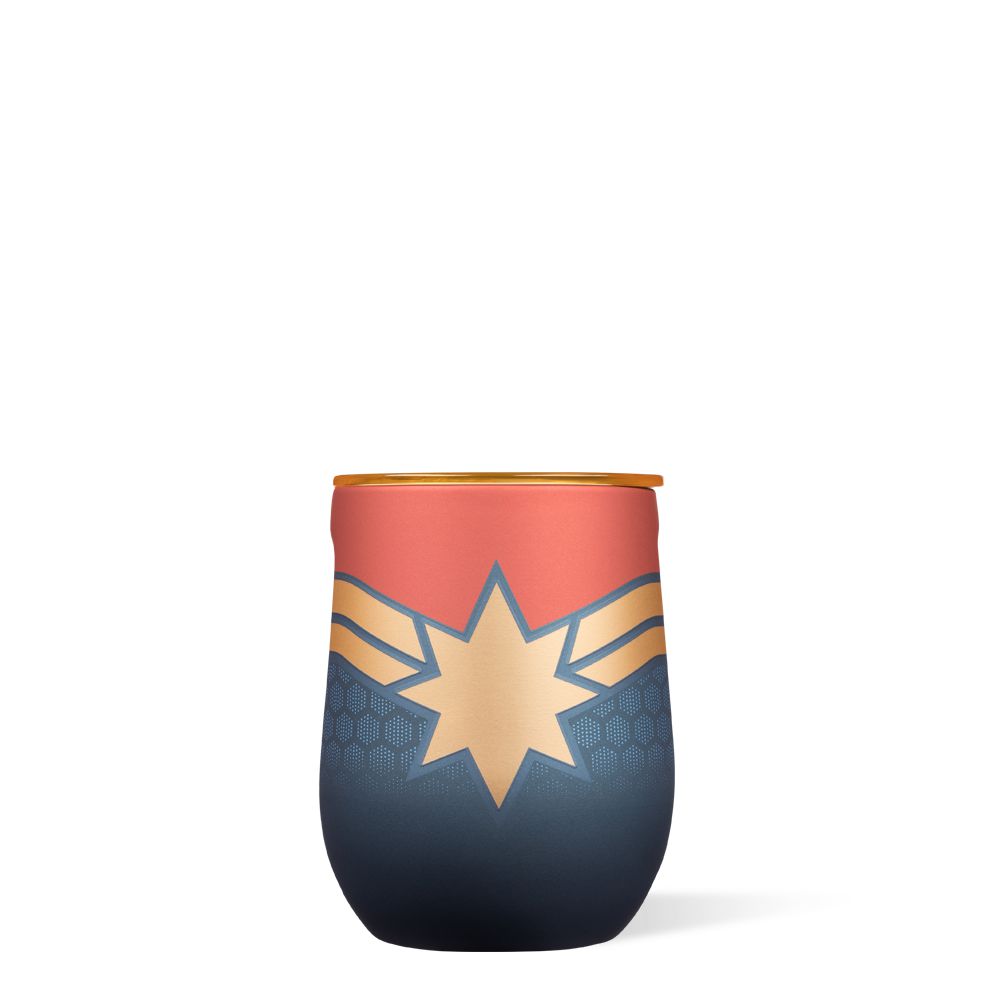 Captain Marvel Corkcicle 12oz Marvel Stemless Water Bottle | WNAZQ-9432