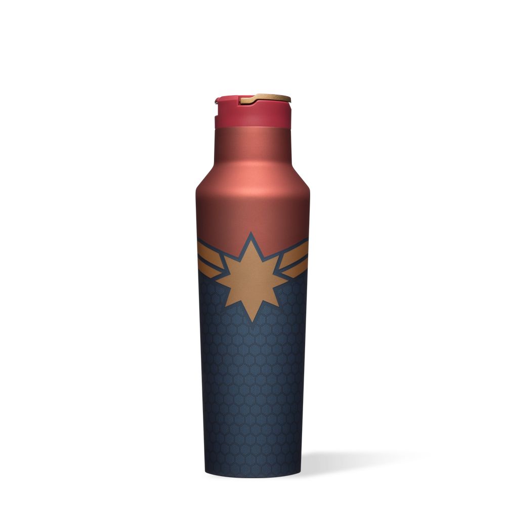 Captain Marvel Corkcicle 20oz Marvel Sport Canteen Insulated Water Bottle Water Bottle | RUJMY-5123