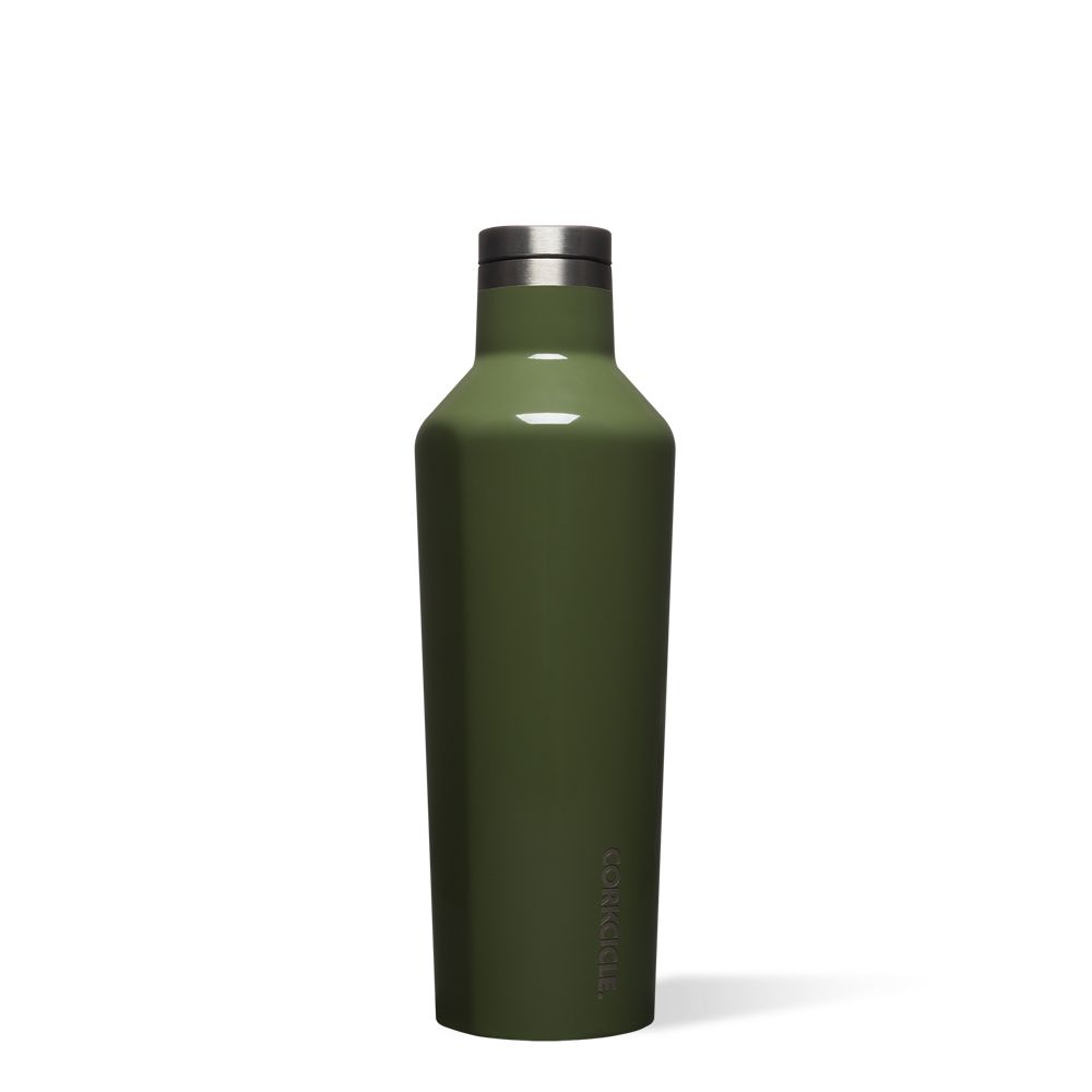 Gloss Olive Corkcicle 16oz Classic Canteen Water Bottle | CNWSH-8706