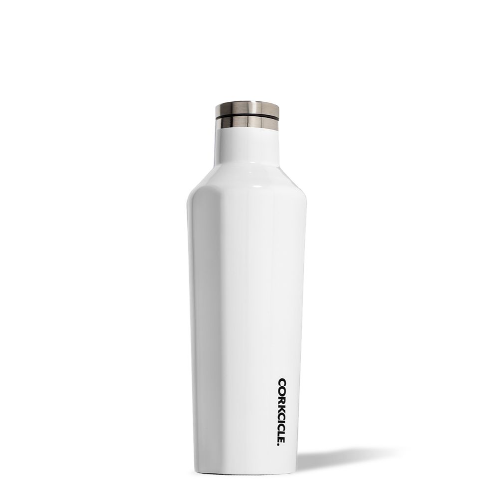 Gloss White Corkcicle 16oz Classic Canteen Water Bottle | GMRHE-5018