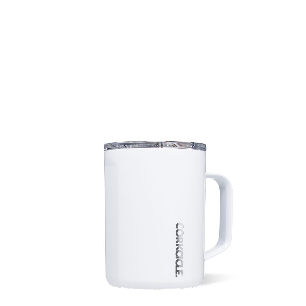 Gloss White Corkcicle 16oz Classic Coffee Mug | RBLIA-5489