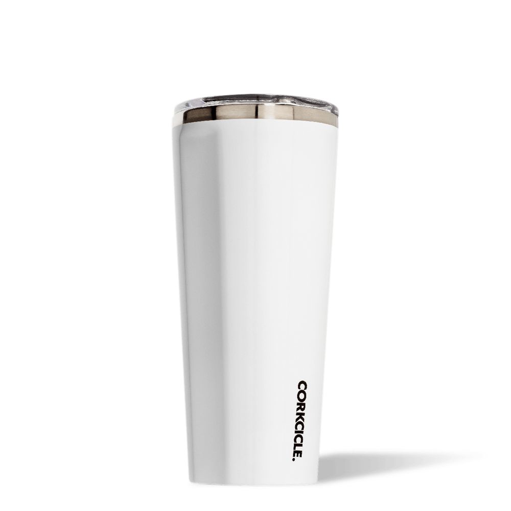 Gloss White Corkcicle 24oz Classic Tumbler Classic Stainless Steel Drink Tumbler Cup | HBXFA-4093