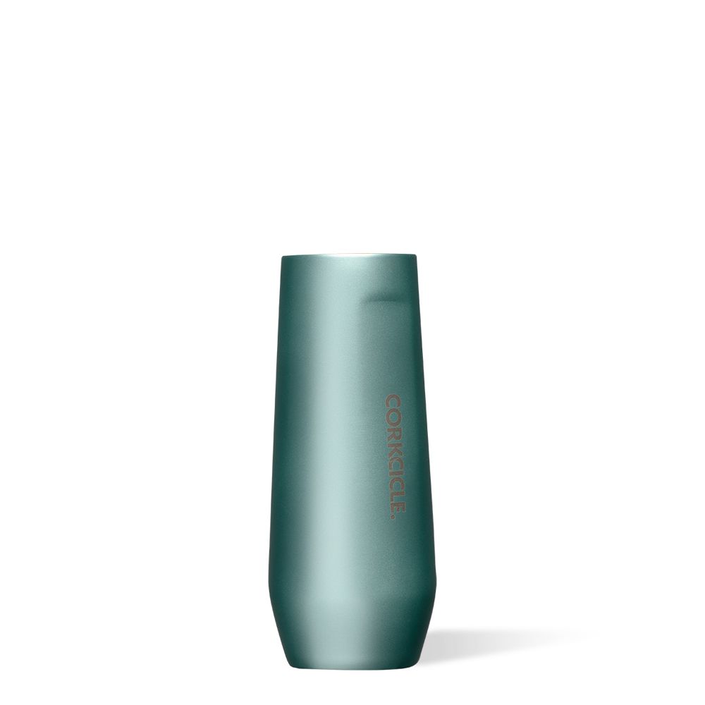 Jade Corkcicle 7oz Stemless Flute Water Bottle | RZJGL-3728