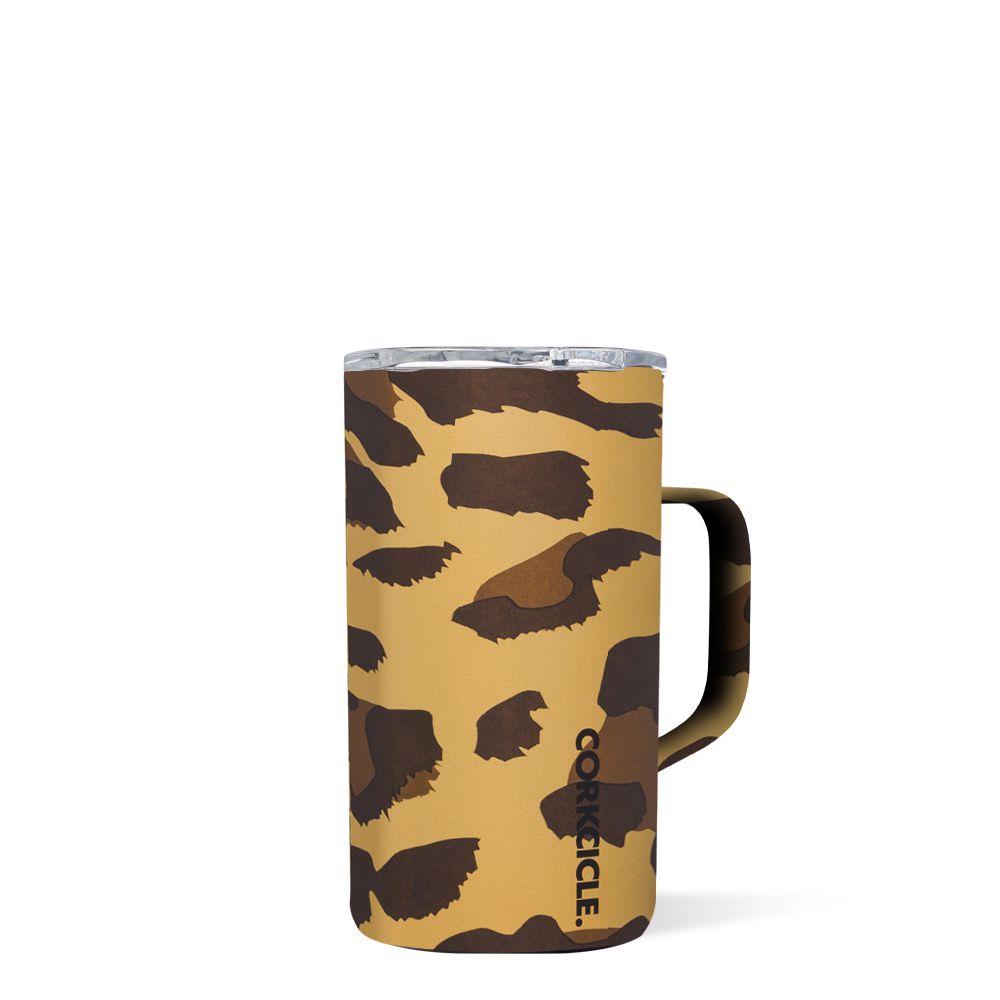 Luxe Leopard Corkcicle 22oz Exotic Coffee Mug | EAWSX-8276