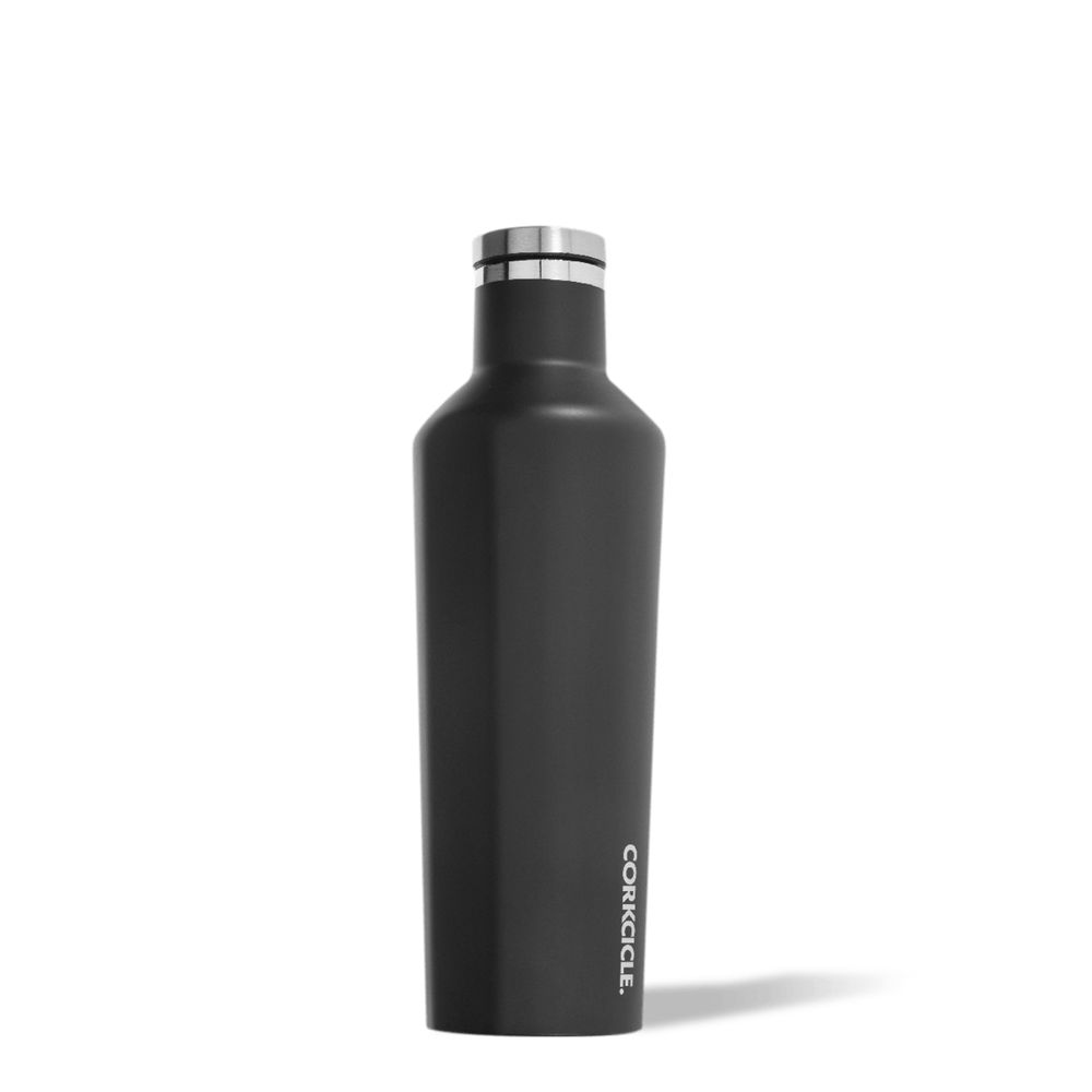 Matte Black Corkcicle 16oz Classic Canteen Water Bottle | OFPYE-4369