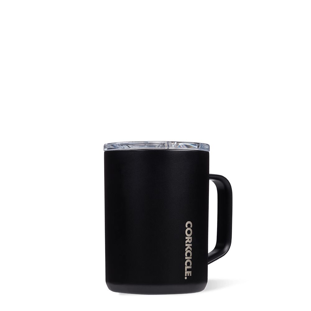 Matte Black Corkcicle 16oz Classic Coffee Mug | TQXKG-9274