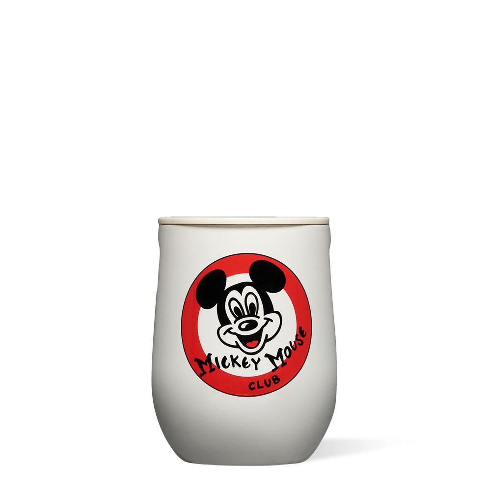 Mickey Mouse Club - White Corkcicle 12oz Mickey Mouse Club Stemless Water Bottle | WLHTI-3594