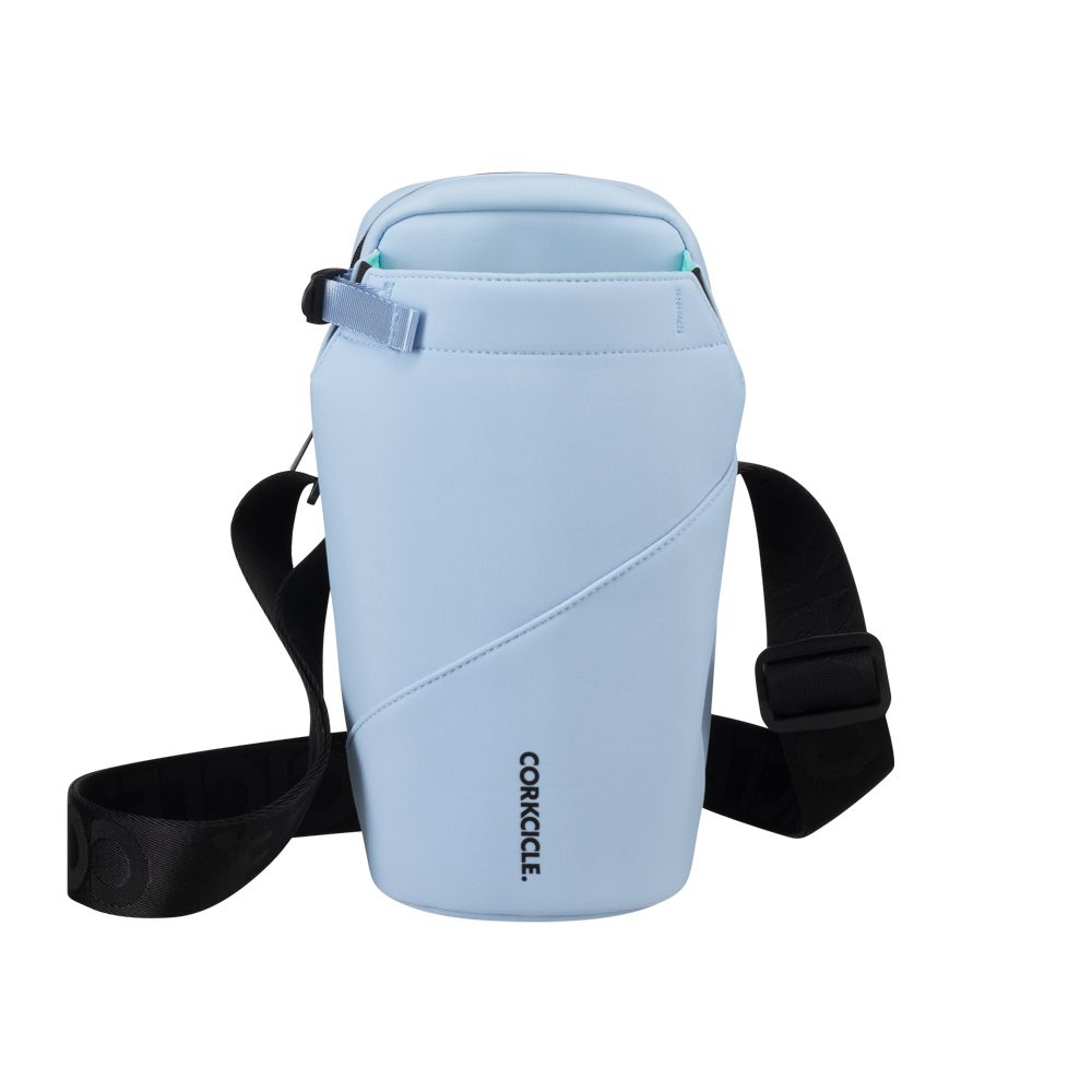 Periwinkle Neoprene Corkcicle Sling Crossbody Water Bottle Sling Bag | KJLTM-9037