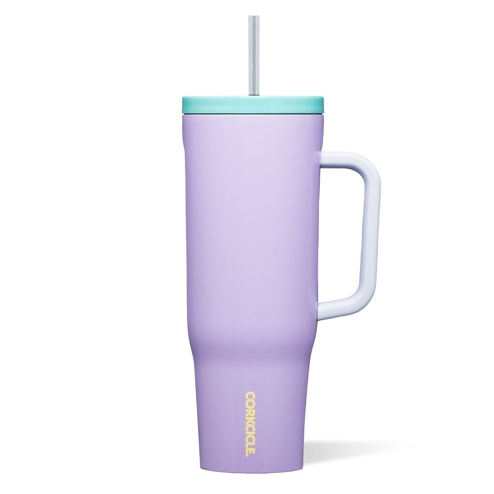 Purple Dolphin Corkcicle 40oz Cruiser Insulated Tumbler With Handle Water Bottle | YLKTR-8690